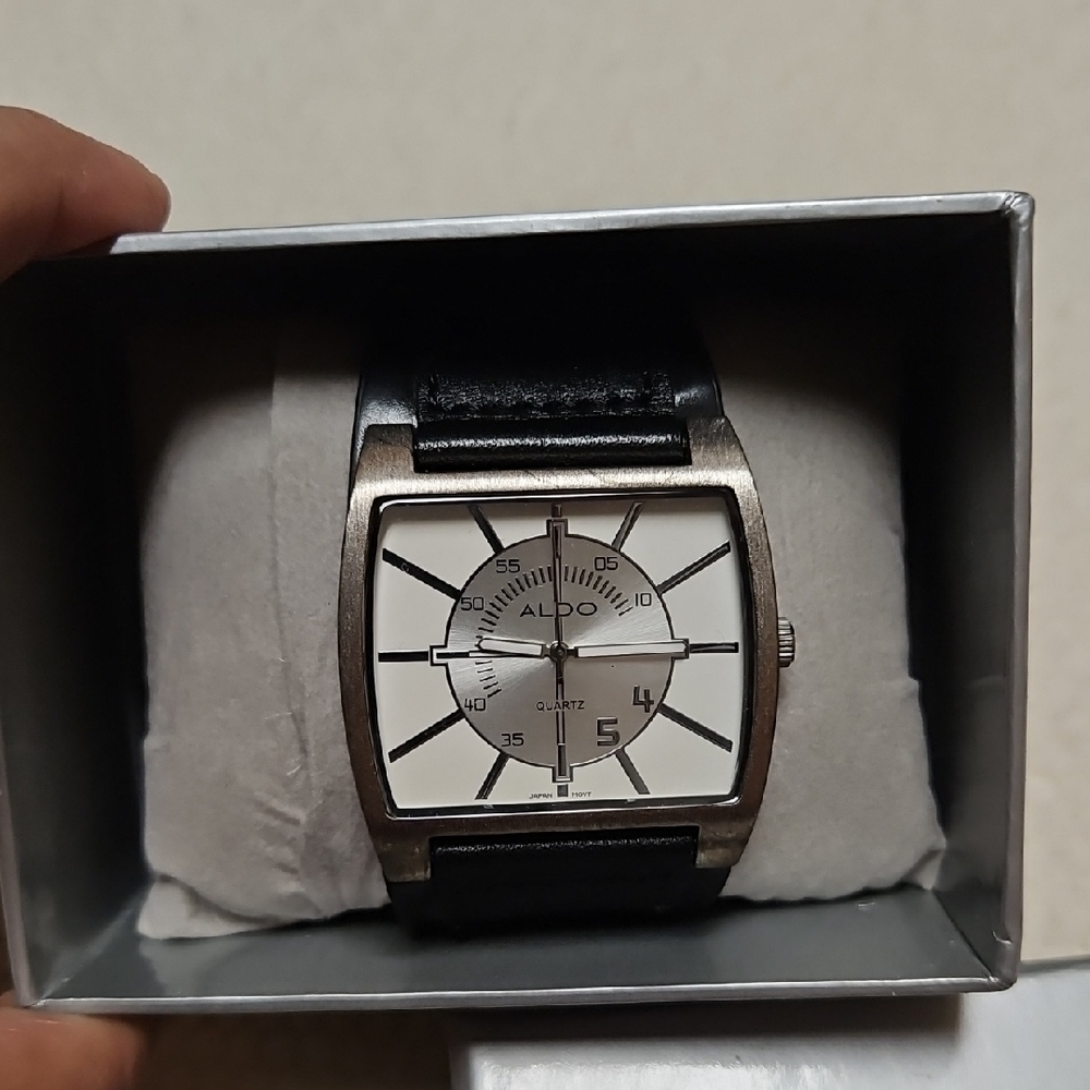 Aldo Silver and Black Men's Watch